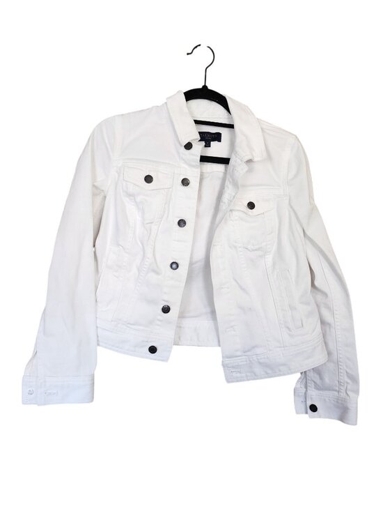 Talbots Jackets & Blazers - Talbots White Denim Jean Jacket Womens Size Petites